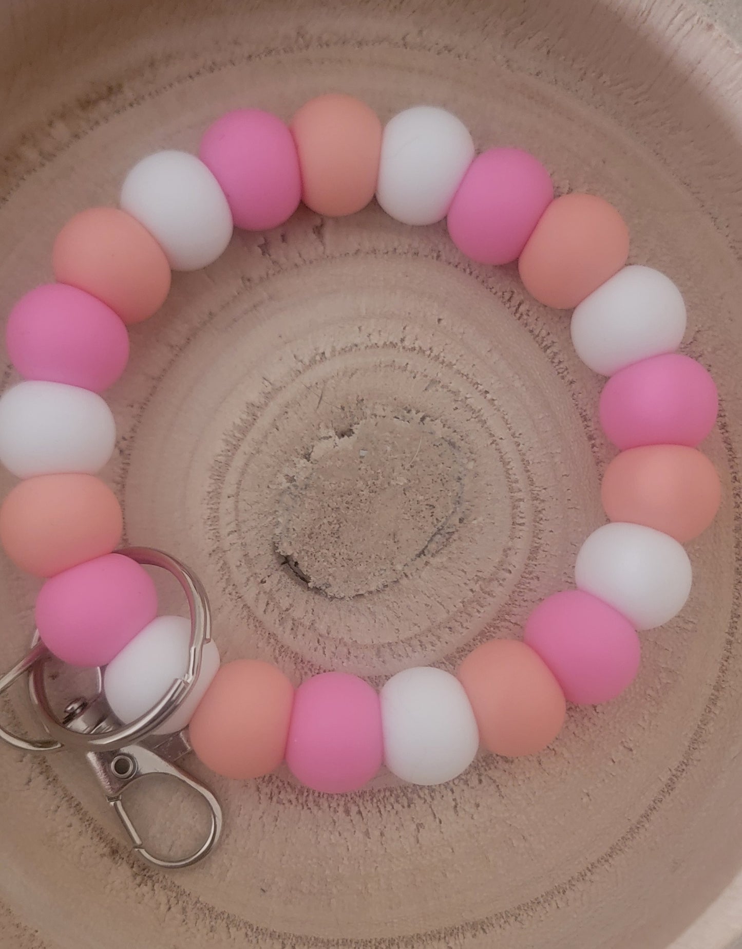 Pink Peach Wristlet