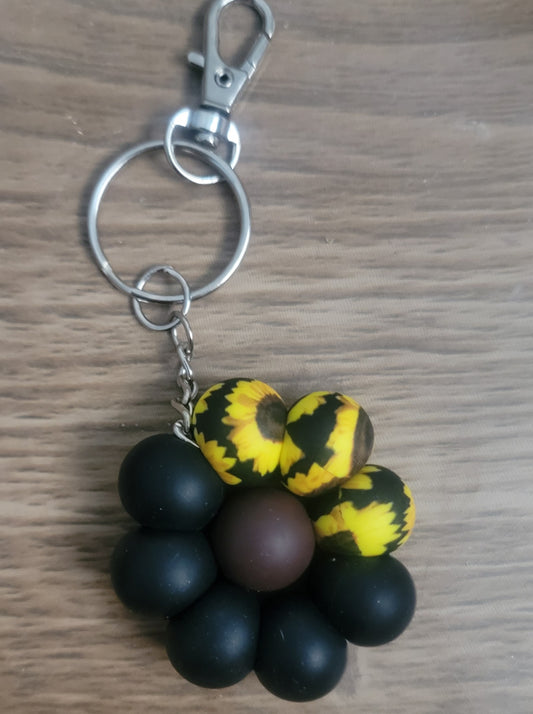 Sunflower Daisy Flower Keychain