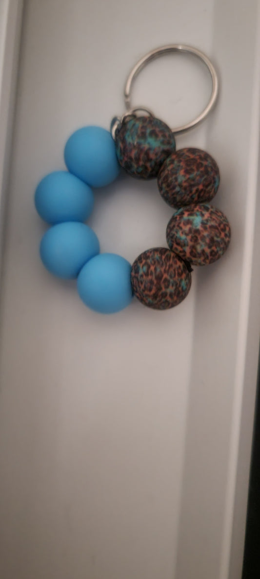 Blue boho leopard mini