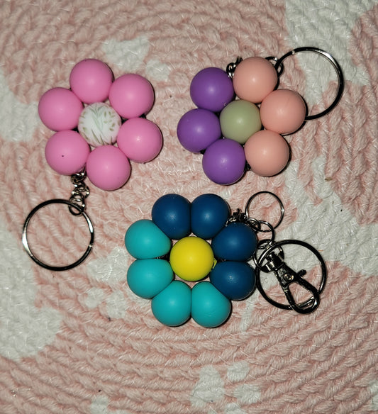 Live claim flower keychain